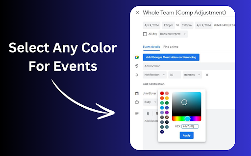 Add More Colors to Calendar