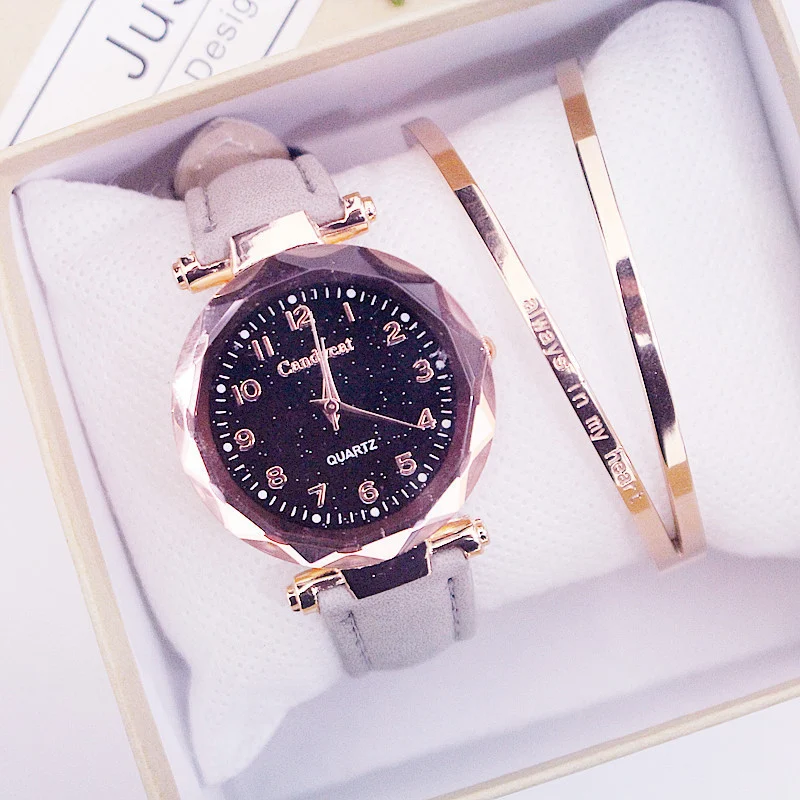 Starry Sky Trend Korean Style Simple Casual Atmosphere Student Ladies Watch