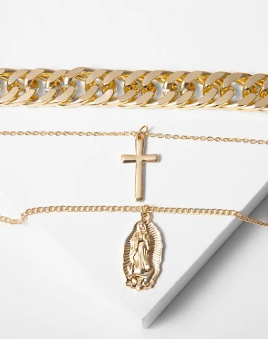 Multi-layer cross necklace - 2