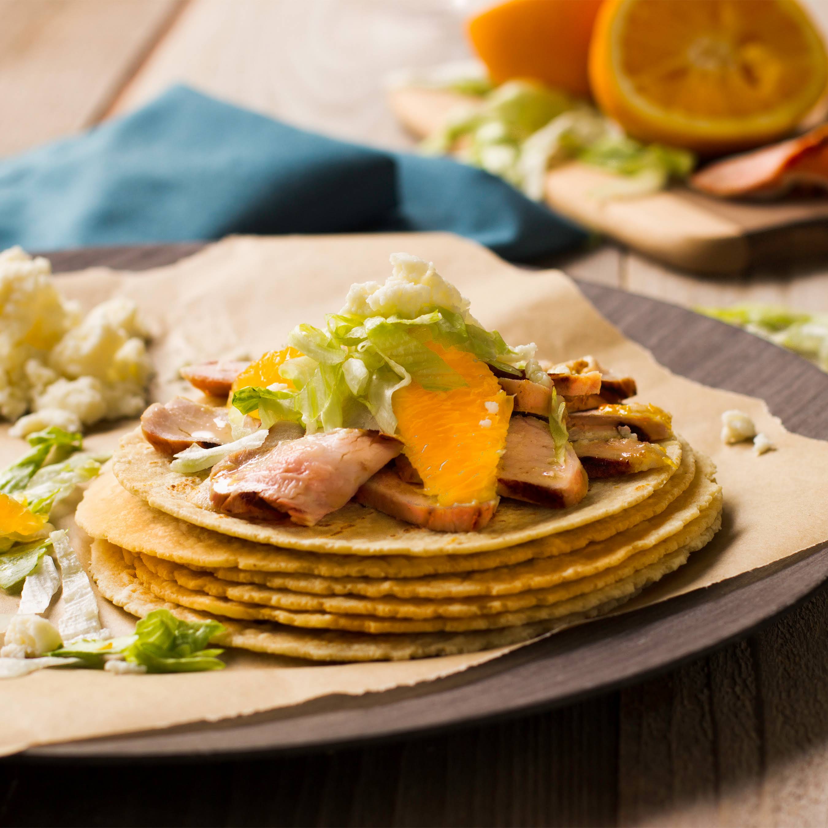 Soft Pork Tacos  following Orange Adobo