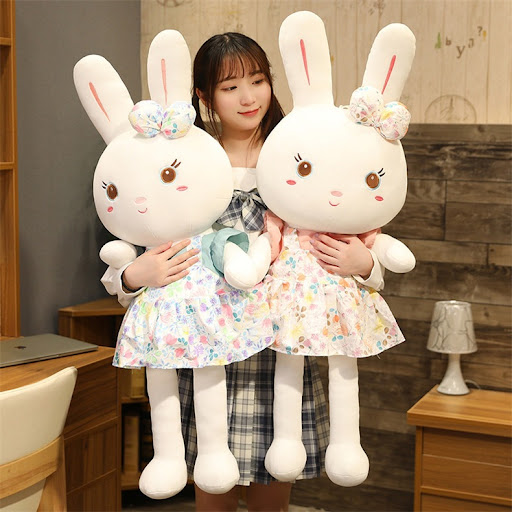 Title 5, Childrens Floral Skirt with Cute Rabbit Plush ...