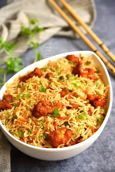 Veg Manchurian Fried Rice