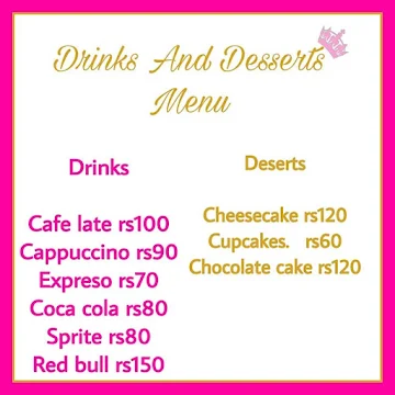 Sweet Celebrations (Cafe & Pizzeria) menu 