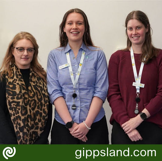 2023 female trainees, from left to right, Emily Richardson, Tamikah Greenland and Sarah Barrot