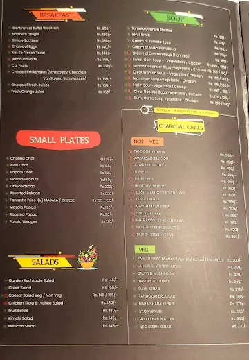 Moxa Kitchen menu 