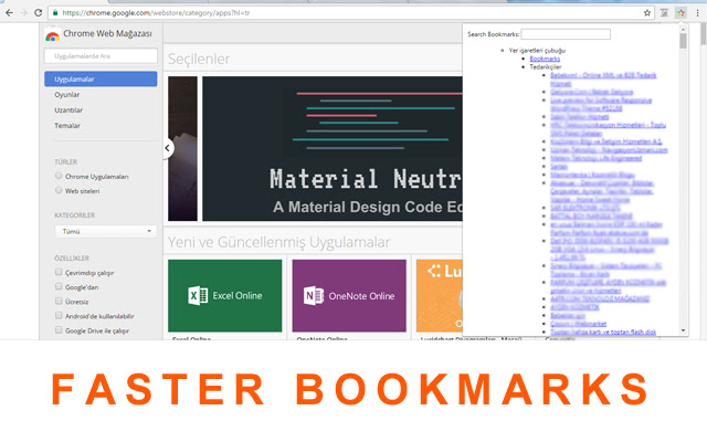 Fast Bookmarks See All Page chrome extension