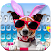 Summer Vacation Cool Puppy Keyboard Theme icon