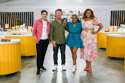 Glen Biderman-Pam, Paul Hartmann, Lesego Tlhabi and Siba Mtongana in season four of ‘The Great South African Bake Off’.