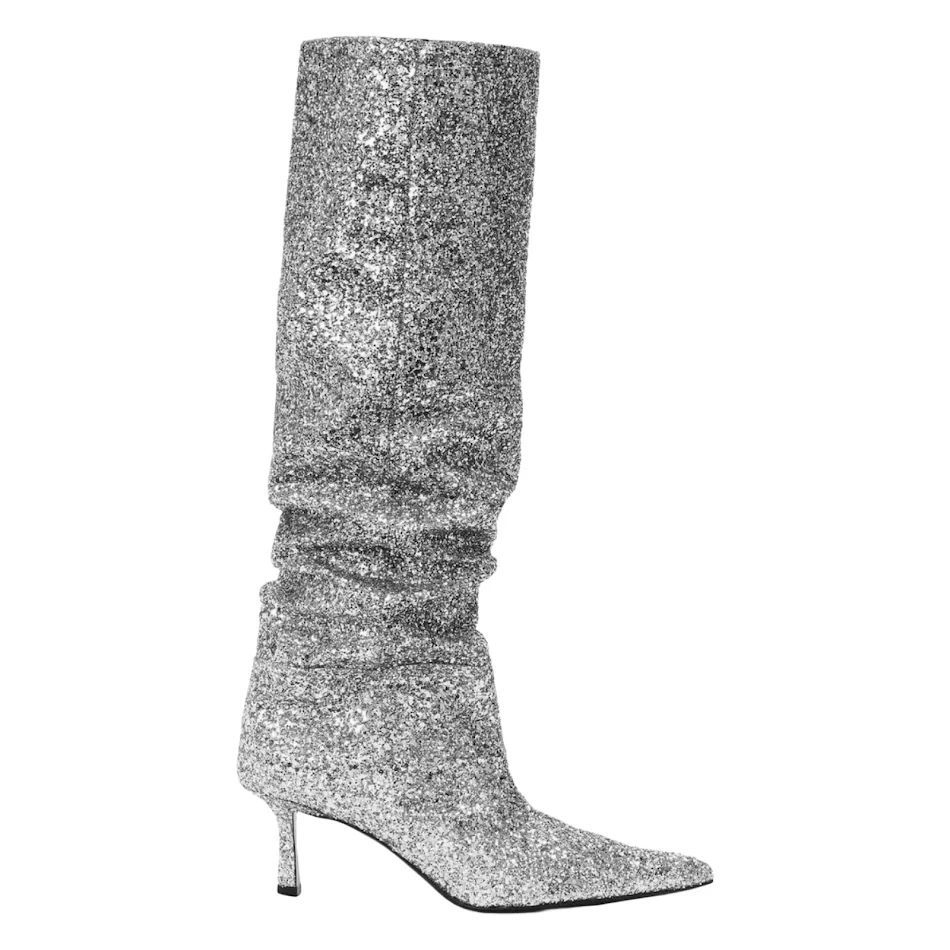 Bottines western carrées femme, style européen et américain, décontractées, plissées, à talons aiguilles pour un look tendance et féminin