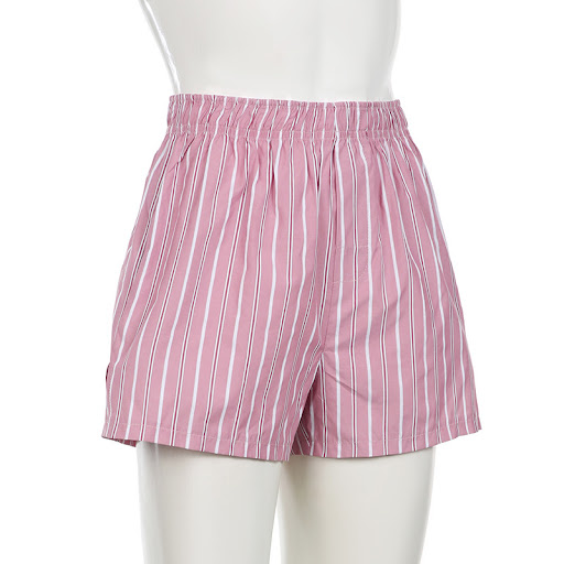 Title 7, Vertical Striped Pocket Casual Loose Beach Pant...