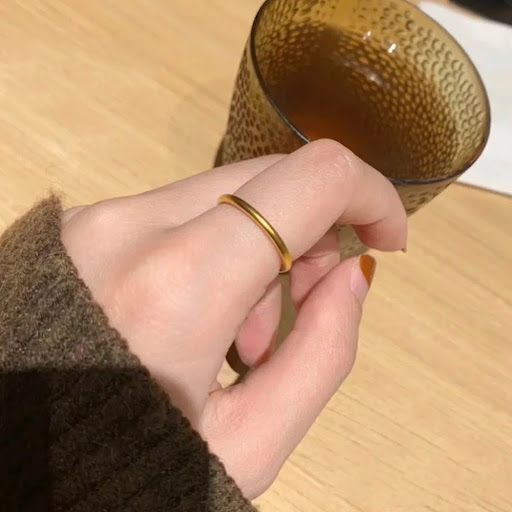 Title 6, Solid Closed Ins Style Ring Ornament for elegan...