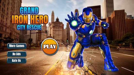 Grand Iron Superhero Flying Robot Rescue Mission banner