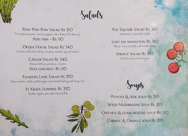 Ivy & Bean menu 