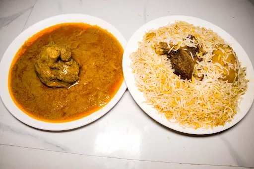 Mutton Biryani With Mutton Chaap