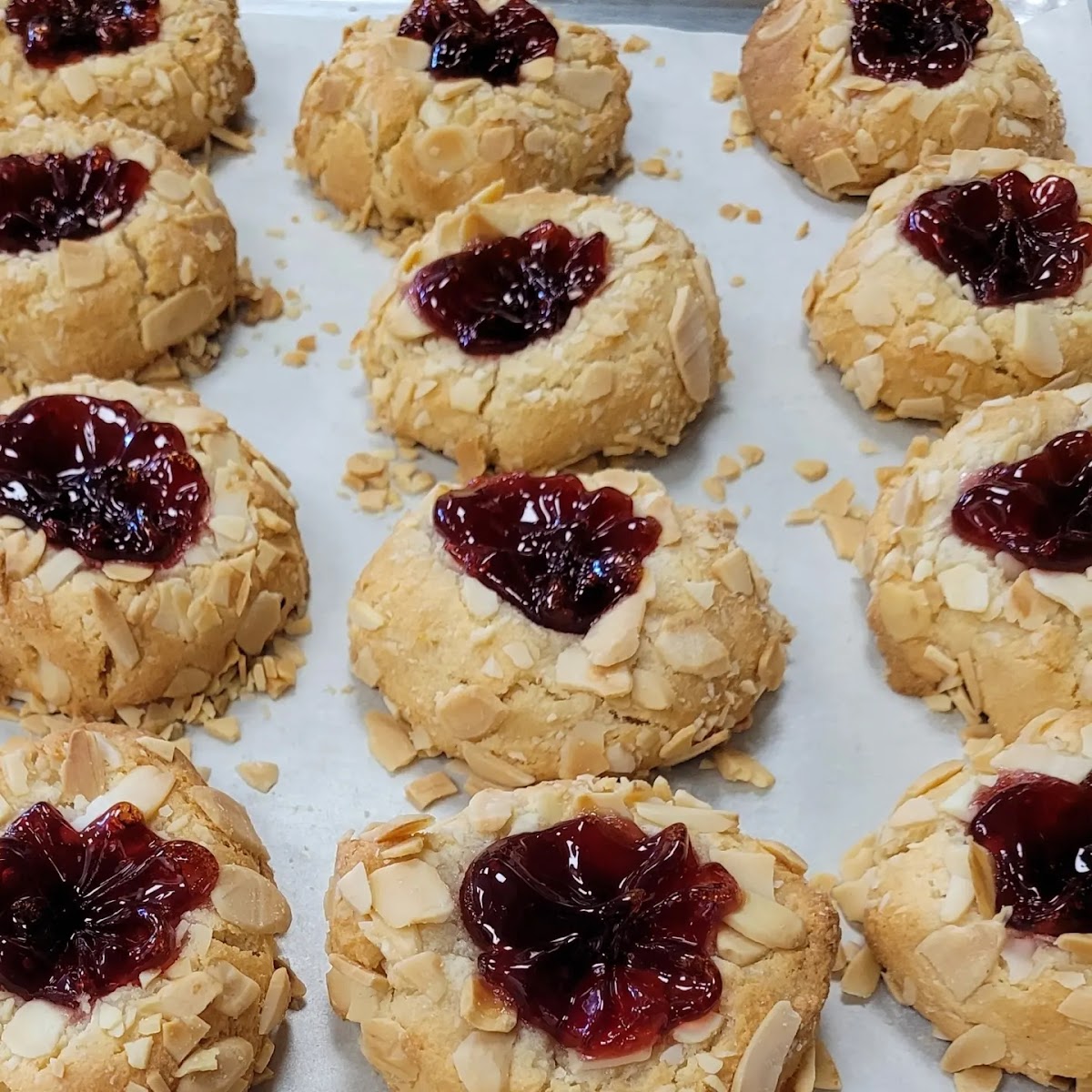 Raspberry Almond Cookies