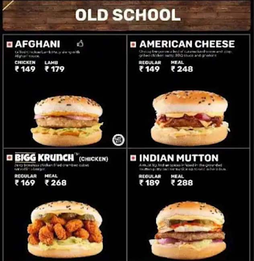 American Burger menu 