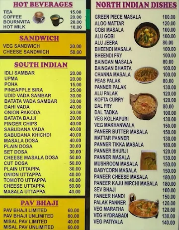 Sai Kasturi menu 