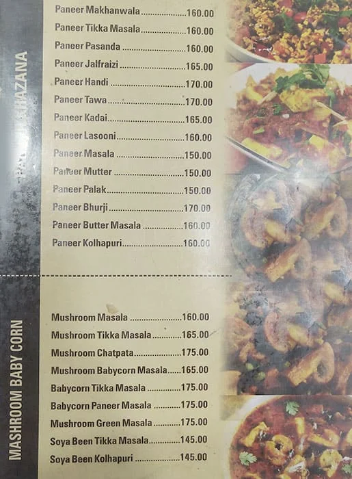 Hotel Vihar menu 