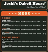 Joshi's Dabeli House menu 1