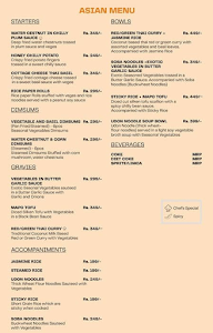 The Burmese Trail menu 2