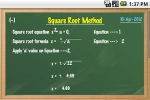Basic Quadratic Equation Screenshot
