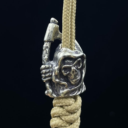 Title 4, Outdoor Parachute Cord Pendant Brass Sickle Dea...