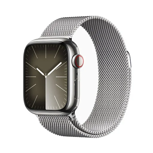 Đồng hồ Apple Watch Series 9 4G 41mm Silver (Vỏ Thép Dây Thép) (MRJ43SA/A)