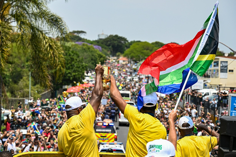 Springbok supporters turned out in their numbers in Durban to support their Rugby World Cup heroes.