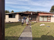 The house in Framesby where a man died in a fire on Sunday after allegedly assaulting two women.