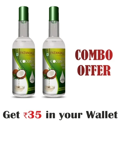 Patanjali 100% Pure Virgin Coconut Oil 250Ml Combo (Pack Of 2)- Rs 35 Off - 500 ml