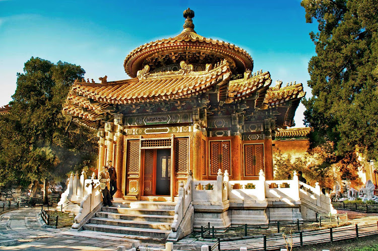 A garden in the Forbidden City in Beijing, China.