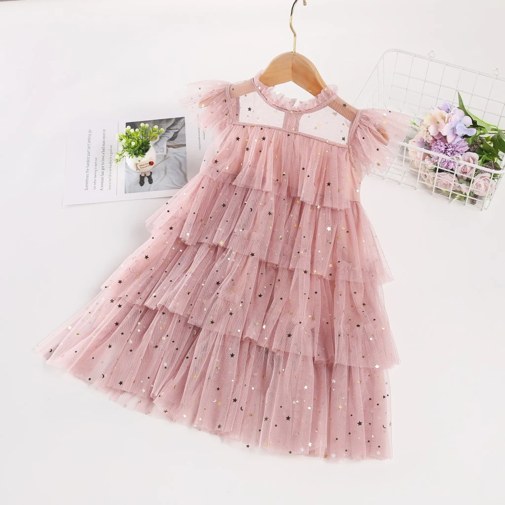 Title 6, Vestido de Hadas para Niñas con Estrellas y Len...