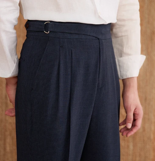 High Waist Straight Pants Houndstooth Neapolitan Versatile Breathable Casual Suit Pants Comfortable and Stylish for Any 