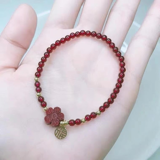 Title 1, New Raw Ore Garnet Blessing Card Sand Bracelet ...