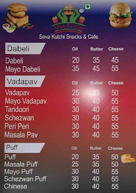 Seva Kutchi Snacks And Cafe menu 1