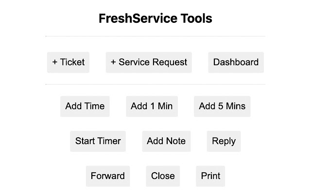 FreshService Ticket Tools chrome extension