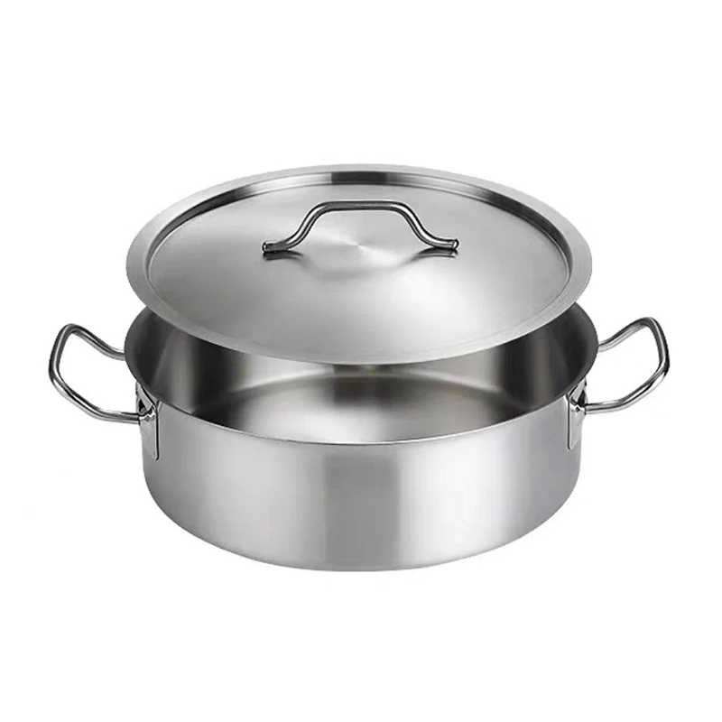 Panela de Sopa Fundo Simples Aço Inoxidável Universal para Fogão por Indução. Prepare sopas incríveis com facilidade e desfrute da praticidade.