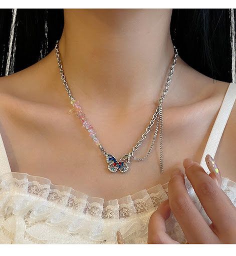 Title 5, Colorful Gravel Stitching Full Diamond Butterfl...