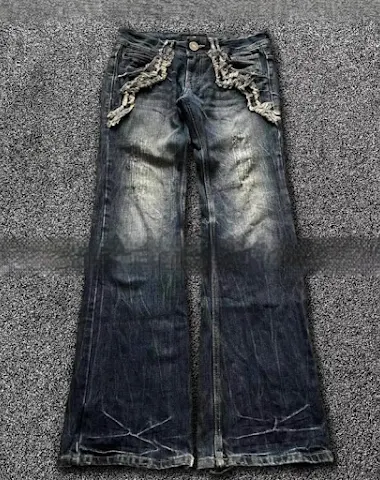 Jeans Brodé Délavé Printemps/Automn - 3