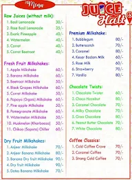 Juice Halt menu 1