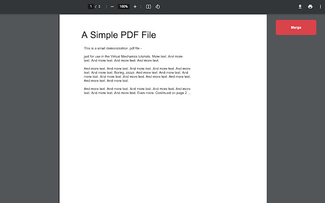 Merge PDF chrome extension