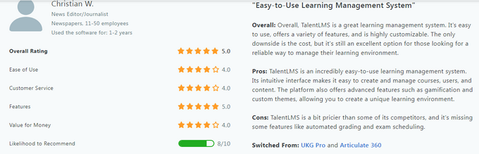 TalentLMS positive review