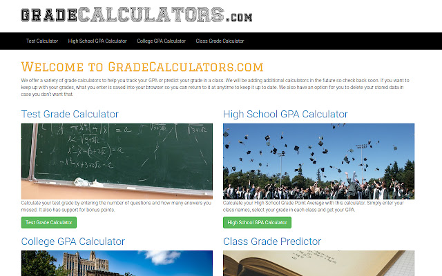 Grade Calculators chrome extension