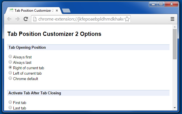 Tab Position Customizer 2