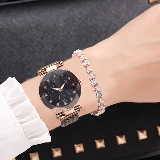Title 10, Womens Watch Square Diamond Rhinestone Starry ...