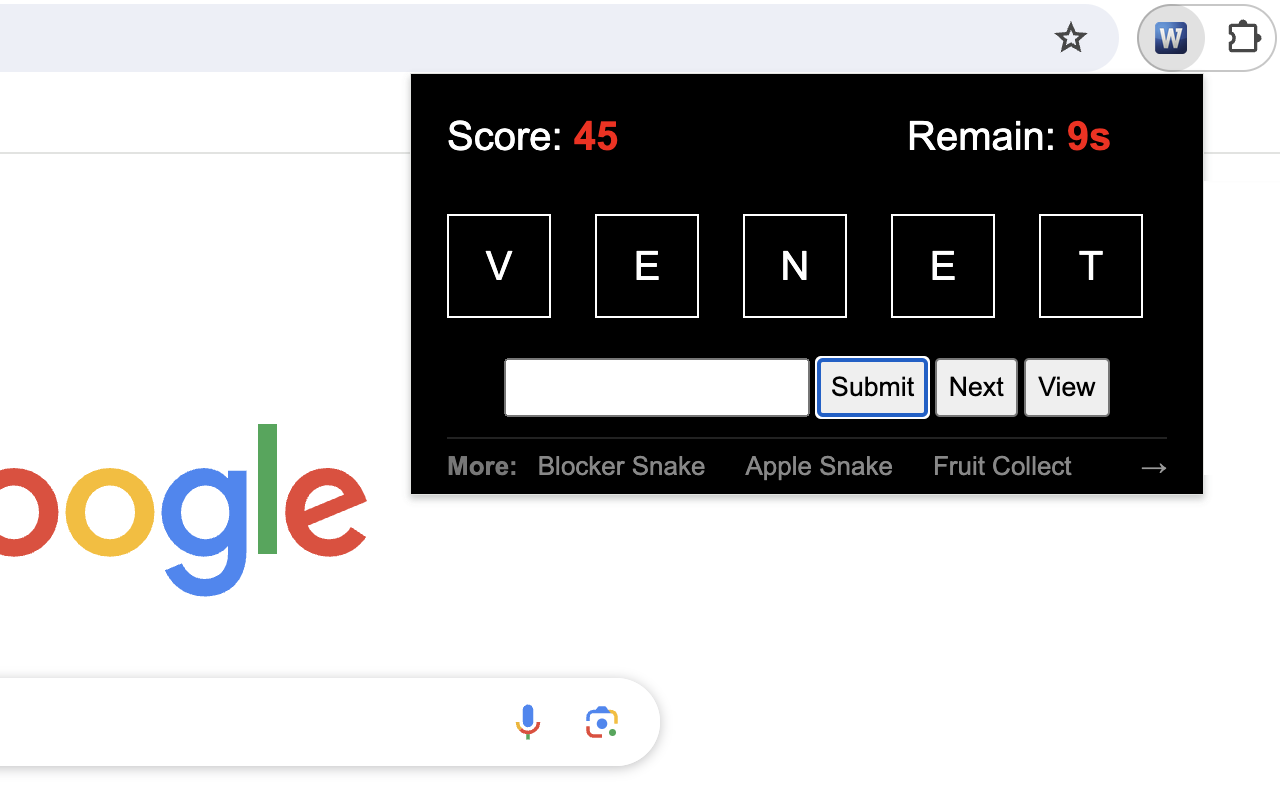 Word Scramble Game Chrome Extension Image 5