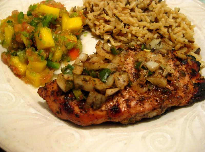 Grilled Jerk Chicken With Mango Salsa