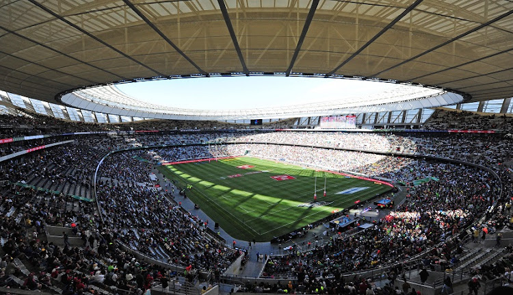 General view of fans during day 3 of the 2019 HSBC Cape Town Sevens at Cape Town Stadium on 15 December 2019.
