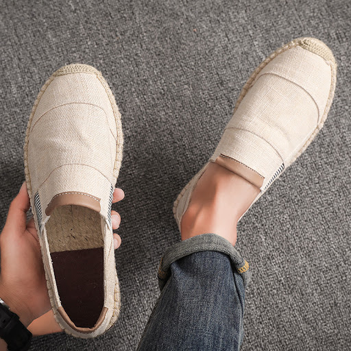 Title 6, Linen Straw Fishermans Casual One-Step Mens S...