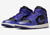 air jordan 1 mid black/purple